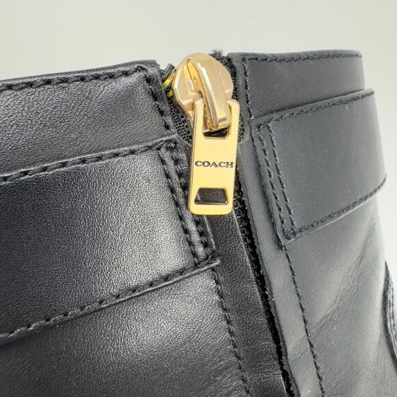 Coach Black Leather Tania Bootie 9.5 - Picture 12 of 14